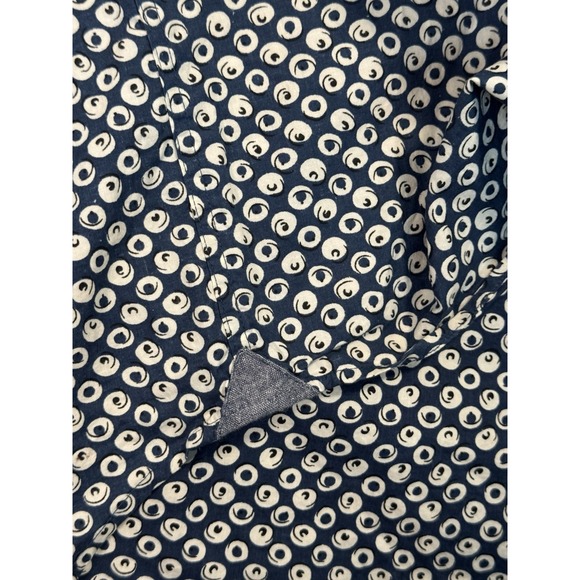 7 Diamonds Blue Design‎ Shirt Flip Cuff Long Sleeve Button Up Chest 23 Length 28 - Picture 14 of 16